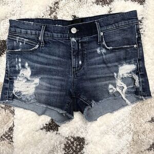 RtA Distressed Jean Mini Shorts Women's 27 Cutoff Denim Festival Baddie Summer